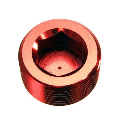 Red Horse Performance -06 (3/8") NPT HEX HEAD PIPE PLUG - RED - 2/PKG 932-06-3